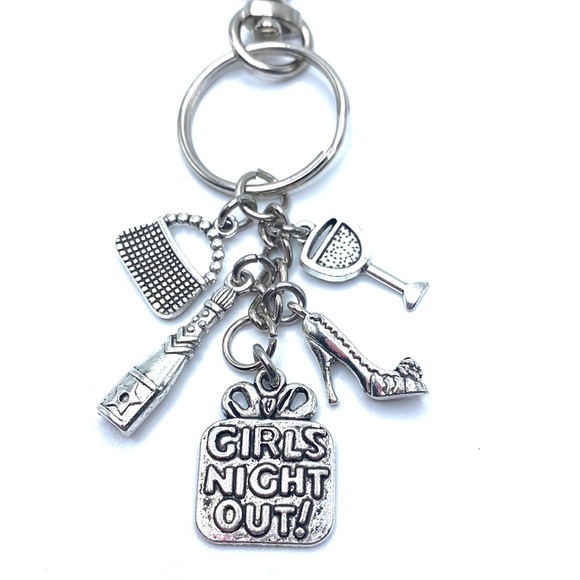 Girls Night Out Keychain Bag Charm May Be Personalized - Picture 2 of 7